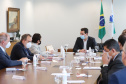 O governador Carlos Massa Ratinho Junior recebe nesta terça-feira (5) os reitores das universidades estaduais e o o superintendente de Ciência, Tecnologia e Ensino Superior, Aldo Bona.    - 05/10/2021 - Foto: Geraldo Bubniak/AEN