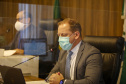 Secretário da Saúde,  Beto Preto, apresenta relatório com números da pandemia, durante audiência na Assembleia Legislativa. Na foto, o diretor geral da SESA, Nestor Werner Junior  -  Curitiba, 05/10/2021  -  Foto Gilson Abreu/AEN