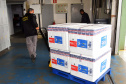 As 344.210 doses da vacina contra a Covid-19 referentes à 56ª pauta de distribuição do Ministério da Saúde chegaram ao Paraná nesta terça-feira (5). Foto: Américo Antonio/SESA