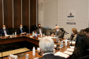 As novas oportunidades de parceria entre o Paraná e o Canadá foram o foco da visita de uma comitiva do Consulado Geral do Canadá a Curitiba nesta quarta-feira (6). O vice-governador Darci Piana recebeu, no Palácio Iguaçu, a cônsul-geral do Canadá em São Paulo, Heather Cameron. Foto: Camila Tonett/Vice-governadoria