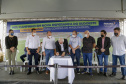 Lazer, geração de emprego e manutenção da limpeza e infraestrutura urbana. As ações fazem parte do pacote de anúncios confirmado nesta quinta-feira (07) pelo governador em exercício Darci Piana em visita à Nova Esperança do Sudoeste. - Nova esperança do Sudoeste, 07/10/2021  -  Foto: Gilson Abreu/AEN