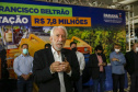 O governador em exercício Darci Piana anunciou nesta quinta-feira (07) novos investimentos para Francisco Beltrão, no Sudoeste do Paraná. As ações do Governo do Estado contemplam equipamentos para a saúde, a pavimentação de 51 vias urbanas e o lançamento do edital de licitação para a construção de uma Delegacia Cidadã na cidade. -  Francisco Beltrão, 07/10/2021  -  Foto: Gilson Abreu/AEN