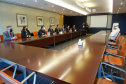 Em reunião com executivos da Emirates, Governador busca voo direto entre Paraná e Dubai. Foto: Governo do Paraná