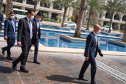 O Paraná terá um escritório fixo para a captação de investimentos e negócios internacionais em Dubai, nos Emirados Árabes Unidos. A decisão foi formalizada nesta quarta-feira (13) pelo governador Carlos Massa Ratinho Junior e o presidente da Federação das Indústrias do Estado do Paraná (Fiep), Carlos Valter  -  Dubai, 13/10/2021  -  Foto: Governo do Paraná