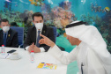 O Paraná terá um escritório fixo para a captação de investimentos e negócios internacionais em Dubai, nos Emirados Árabes Unidos. A decisão foi formalizada nesta quarta-feira (13) pelo governador Carlos Massa Ratinho Junior e o presidente da Federação das Indústrias do Estado do Paraná (Fiep), Carlos Valter  -  Dubai, 13/10/2021  -  Foto: Governo do Paraná