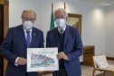 Governador em exercicio Darci Piana recebe o embaixador da Espanha no Brasil, Fernando Garcia Casas, a cônsul honorária da Espanha em Curitiba, Blanca Hernando Barco e a  diretora do Instituto Cervantes, Rosa Sánchez-Cascado  -  Curitiba, 13/10/2021  -  Foto Gilson Abreu/AEN