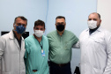 A Secretaria de Estado da Saúde (Sesa) assinou um termo de cooperação técnico científica nesta quarta-feira (13) para implantação e desenvolvimento de atividades de ensino, pesquisa e expansão no Hospital Regional do Litoral (HRL) de Paranaguá, em parceria com a Universidade Estadual do Paraná (Unespar). - Paranaguá, 13/10/2021  -  Foto: Américo Antonio/SESA