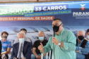 O governador em exercício Darci Piana e o secretário estadual da Saúde, Beto Preto, entregam nesta quarta-feira (13), veículos da Estratégia da Saúde da Família aos municípios da 1ª Regional de Saúde de Paranaguá, além de computadores para renovação e modernização do parque tecnológico da Sesa.13/10/2021 - Foto: Geraldo Bubniak/AEN