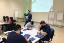 A Fomento Paraná deu início a uma rodada de seis Encontros Regionais de Agentes de Crédito ao longo do mês de outubro, em parceria com o Sebrae/PR. Os eventos são presenciais, seguindo os protocolos sanitários, e foram possibilitados a partir do avanço da vacinação da população paranaense contra a covid-19.  -  Curitiba, 15/10/2021  -  Foto: Fomento Paraná