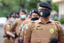 Centenas de viaturas e 1,5 mil policiais militares a mais do efetivo já aplicado rotineiramente, foram às ruas neste sábado (16/10) em todo o Paraná para inibir crimes e reforçar o patrulhamento em aéreas comerciais e residenciais do estado pela operação Fecha Quartel II. -  Curitiba, 16/10/2021 - Foto: PMPR