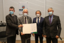 O vice governador Darci Piana recebe  nesta quarta-feira  (20), o embaixador do Estado de Israel, Daniel Zohar-Zonshine. Paraná e Estado de Israel discutem cooperação  para intercâmbio de experiência em tecnologia agricolas. Curitiba, 20/10/2021 -  Foto: Geraldo Bubniak/AEN