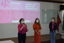 A Secretaria de Estado da Saúde (Sesa) reforçou as ações de cuidados com a saúde da mulher, ligadas à campanha Paraná Rosa, em Londrina, durante o evento do Planejamento Regional Integrado (PRI), nesta quarta-feira (20). A iniciativa, que já está na 3ª edição, tem por objetivo prevenir o câncer de mama e colo do útero, além de outras doenças que colocam em risco a saúde das mulheres. - Londrina, 20/10/2021 - Foto: Américo Antonio/SESA