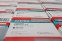 Um novo carregamento 133.100 vacinas AstraZeneca/Fiocruz   contra a Covid-19 chegam no Centro de Medicamentos do Paraná (Cemepar), em Curitiba, na noite desta quinta-feira (21).  Foto: Geraldo Bubniak/AEN