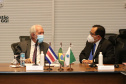 O vice-governador Darci Piana recebeu nesta sexta-feira (22) o embaixador da Costa Rica no Brasil, Norman Lizano Ortiz, e uma comitiva daquele país da América Central, para discutir possibilidades de intensificar relacionamento e trocas comerciais. O encontro foi realizado no Palácio Iguaçu.Foto: Camila Tonett