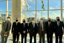 O vice-governador Darci Piana recebeu nesta sexta-feira (22) o embaixador da Costa Rica no Brasil, Norman Lizano Ortiz, e uma comitiva daquele país da América Central, para discutir possibilidades de intensificar relacionamento e trocas comerciais. O encontro foi realizado no Palácio Iguaçu.Foto: Camila Tonett
