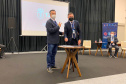 A Celepar assinou um termo de cooperação técnica com o Tribunal de Justiça do Estado do Paraná (TJPR) com o objetivo de promover uma troca de experiências entre as instituições, além de buscar soluções inovadoras na prestação de serviços judiciários. A assinatura ocorreu durante o evento Valorização - Jornada de Ideação da Magistratura com Foco no Trabalho de Direção do Fórum, em Foz do Iguaçu. -  Foz do Iguaçu, 22/10/2021 - Foto: Celepar
