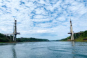 Andamento da obra da Ponte da Integração Brasil - Paraguai no mês de outubro -  Curitiba, 25/10/2021 - Foto: DER