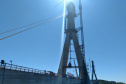 Andamento da obra da Ponte da Integração Brasil - Paraguai no mês de outubro -  Curitiba, 25/10/2021 - Foto: DER