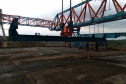 Andamento da obra da Ponte da Integração Brasil - Paraguai no mês de outubro -  Curitiba, 25/10/2021 - Foto: DER