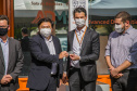 A Companhia Paranaense de Energia lançou na tarde desta segunda-feira (25/10) o programa Carsharing Copel, de compartilhamento de carros elétricos e locação de curta duração, em parceria com a Renault do Brasil.  -  Curitiba, 25/10/2021 -  Foto: Copel