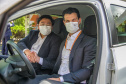 A Companhia Paranaense de Energia lançou na tarde desta segunda-feira (25/10) o programa Carsharing Copel, de compartilhamento de carros elétricos e locação de curta duração, em parceria com a Renault do Brasil.  -  Curitiba, 25/10/2021 -  Foto: Copel