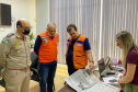O secretário Nacional de Proteção e Defesa Civil, Alexandre Lucas Alves, chegou ao Paraná na manhã desta terça-feira (26) para visitar os municípios mais afetados pelas tempestades do último final de semana no Estado.  Foto: Defesa Civil