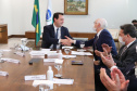 O governador Carlos Massa Ratinho Junior participa nesta terça-feira (26)  da cerimônia de posse da nova diretoria do Movimento Pró-Paraná,  liderado pelo presidente  eleito Marcos Domakoski.   - 26/10/2021 - Foto: Geraldo Bubniak/AEN