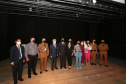 Para comemorar 57 anos, o Batalhão de Polícia Rodoviária (BPRv) promoveu nesta quarta-feira (27) uma solenidade militar no Museu Oscar Niemeyer, em Curitiba, com entrega de medalhas Mérito Rodoviário.
Para o vice-governador Darci Piana, agraciado com a medalha, esse é um momento importante, não só para a Polícia Militar, mas para a sociedade paranaense. Foto: Camila Tonett