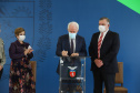 O vice governador Darci Piana e o  secretário de Justiça, Família e Trabalho, Ney Leprevost assinam  nesta quarta-feira  (27) termo de repasse ao Cedca aos municípios,  no Palacio Iguacu.   Curitiba, 27/10/2021 -  Foto: Geraldo Bubniak/AEN