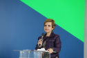 O vice governador Darci Piana e o  secretário de Justiça, Família e Trabalho, Ney Leprevost assinam  nesta quarta-feira  (27) termo de repasse ao Cedca aos municípios,  no Palacio Iguacu.  Na foto, vice-presidente do Conselho Estadual dos direitos da Criança e do adolescente, Angela Mendonça.  Curitiba, 27/10/2021 -  Foto: Geraldo Bubniak/AEN