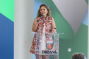 O vice governador Darci Piana e o  secretário de Justiça, Família e Trabalho, Ney Leprevost assinam  nesta quarta-feira  (27) termo de repasse ao Cedca aos municípios,  no Palacio Iguacu.   Na foto, representando o departamento de assistencia social da SEJUF , Larissa Marsolic. Curitiba, 27/10/2021 -  Foto: Geraldo Bubniak/AEN