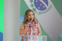 O vice governador Darci Piana e o  secretário de Justiça, Família e Trabalho, Ney Leprevost assinam  nesta quarta-feira  (27) termo de repasse ao Cedca aos municípios,  no Palacio Iguacu.   Na foto, representando o departamento de assistencia social da SEJUF , Larissa Marsolic. Curitiba, 27/10/2021 -  Foto: Geraldo Bubniak/AEN