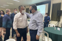 O secretário de Estado da Saúde, Beto Preto, destacou a parceria do Governo do Estado com os municípios, principalmente no enfrentamento à Covid-19, em reunião realizada nesta quarta-feira (27) com a Associação dos Municípios dos Campos Gerais (AMCG) em Arapoti. -  Curitibs, 27/10/2021 - Foto: Andressa Desyreé/SESA