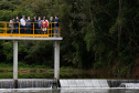 O governador Carlos Massa Ratinho Junior inaugurou nesta quinta-feira (28) a obra de transposição do rio Capivari para a Bacia do Iraí, em Colombo, na região metropolitana de Curitiba. Foto: Jonathan Campos/AEN