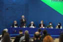 O vice governador Darci Piana e o o superintendente da Ciência, Tecnologia e Ensino Superior, Aldo Bona participam, nesta quinta-feira (28), da entrega do 34 Premio Paranaense de Ciencia e Tecnologia,  no Palacio Iguacu.   Curitiba, 28/10/2021 -  Foto: Geraldo Bubniak/AEN