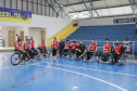 160 cadeiras de rodas foram entregues por meio do Plano 
Paraná Mais Cidades para a prática do paradesporto no Paraná
Foto: Thiago Chas/Paraná Esporte
