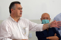 O Governo do Estado vai reforçar investimentos da área da saúde em municípios do Norte Pioneiro. O secretário estadual da Saúde, Beto Preto, esteve em Jacarezinho, Santo Antônio da Platina, Carlópolis e Ribeirão Claro nesta sexta-feira (29) e destacou recursos já liberados e ações previstas para a região. - Curitiba, 29/10/2021 - Foto: Américo Antonio/SESA