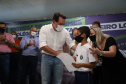 Com foco na melhoria da qualidade de vida da população, o governador Carlos Massa Ratinho Junior confirmou nesta quarta-feira (03), em Cornélio Procópio, investimentos nas áreas da saúde e educação para 21 municípios do Norte e Norte Pioneiro, que integram a 18ª Regional da Saúde.  Foto: Aristeu Dias/AEN
