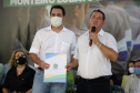 O governador Carlos Massa Ratinho Junior entregou nesta quinta-feira (04) mais 1.837 kits de uniformes para três colégios estaduais cívico-militares (CECM) de Umuarama, no Noroeste do Paraná. Foto:  Umuarama, 04/11/2021 - Foto: Ari Dias/AEN