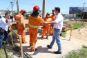 As obras de modernização do Trevo Gauchão, em Umuarama, chegaram a um terço de execução. O governador Carlos Massa Ratinho Junior vistoriou nesta quinta-feira (04) o projeto que vai resolver um dos principais gargalos logísticos do Noroeste paranaense. - Umuarama, 04/11/2021 - Foto:  Ari Dias/AEN