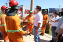 As obras de modernização do Trevo Gauchão, em Umuarama, chegaram a um terço de execução. O governador Carlos Massa Ratinho Junior vistoriou nesta quinta-feira (04) o projeto que vai resolver um dos principais gargalos logísticos do Noroeste paranaense. - Umuarama, 04/11/2021 - Foto:  Ari Dias/AEN