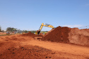 As obras de modernização do Trevo Gauchão, em Umuarama, chegaram a um terço de execução. O governador Carlos Massa Ratinho Junior vistoriou nesta quinta-feira (04) o projeto que vai resolver um dos principais gargalos logísticos do Noroeste paranaense. - Umuarama, 04/11/2021 - Foto:  Ari Dias/AEN