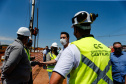 As obras de modernização do Trevo Gauchão, em Umuarama, chegaram a um terço de execução. O governador Carlos Massa Ratinho Junior vistoriou nesta quinta-feira (04) o projeto que vai resolver um dos principais gargalos logísticos do Noroeste paranaense.  Foto: Jonathan Campos/AEN