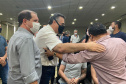 O secretário de Estado da Saúde, Beto Preto, assinou nesta sexta-feira (5) a autorização para o aumento no repasse de custeio ao Hospital Moacir Micheletto, em Assis Chateaubriand, logo após a visita na unidade. - Assis Chateaubriand, 05/11/2021 - Foto: Andressa Desyreé / Sesa