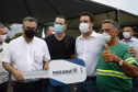 Governador Carlos Massa Ratinho Junior entrega 69 veículos para os 25 municípios da 10ª Regional de Saúde, em Cascavel. Carros serão usados para reforçar estratégia de Saúde da Família, com atendimentos domiciliares realizados pelos municípios. - Cascavel, 05/11/2021 - Foto Gilson Abreu/AEN