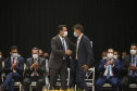 O governador Carlos Massa Ratinho Junior recebeu nesta sexta-feira (5) o título de “Benfeitor do Oeste”. A homenagem é dos prefeitos que integram a Associação dos Municípios do Oeste do Paraná foi conferida durante a 15ª edição do maior evento da imprensa da região, o Prêmio Amop de Jornalismo. 
Foto Gilson abreu/AEN
