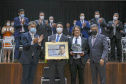 O governador Carlos Massa Ratinho Junior recebeu nesta sexta-feira (5) o título de “Benfeitor do Oeste”. A homenagem é dos prefeitos que integram a Associação dos Municípios do Oeste do Paraná foi conferida durante a 15ª edição do maior evento da imprensa da região, o Prêmio Amop de Jornalismo. 
Foto Gilson abreu/AEN
