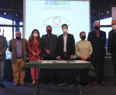 Prefeitos da Assomec firmam compromisso com os Objetivos de Desenvolvimento Sustentável. Foto:SEDU