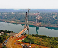 Obras da Ponte da Integração Brasil-Paraguai atingem 73% de execução Foto: Kelvyn Melo/PTI