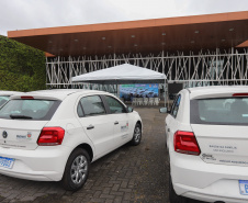 O governador Carlos Massa Ratinho Junior entrrega  nesta quinta-feira (11),  veículos da Estratégia da Saúde da Família no Parque Barigui em Curitiba.   - 11/11/2021